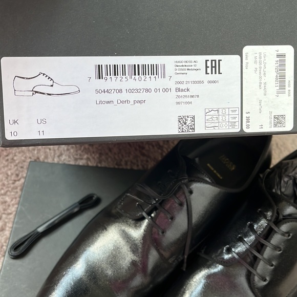 ✨HOST PICK✨LIKE NEW Hugo Boss Mens Black Litown Shoes 👞 - Picture 2 of 2